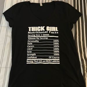 Thick Girls Nutritional Facts T-Shirt